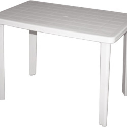 Τραπέζι "ΠΑΤΜΟΣ" πλαστικό σε λευκό χρώμα 110x70x74