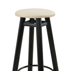 Σκαμπό μεταλλικό με πάτο δερματίνης σε χρώμα λευκό 36x79 Σκαμπό μεταλλικό με πάτο δερματίνης σε χρώμα λευκό 36x79