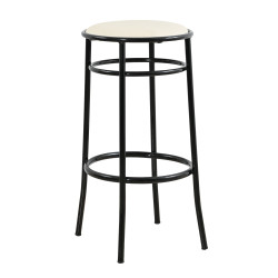 Σκαμπό μπαρ από μέταλλο/PU σε χρώμα μαύρο/λευκό Φ40x77 Σκαμπό μπαρ από μέταλλο/PU σε χρώμα μαύρο/λευκό Φ40x77