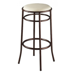 Σκαμπό μπαρ από μέταλλο/PU σε χρώμα μαύρο/λευκό Φ40x77