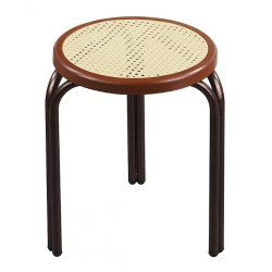 Σκαμπό χαμηλό με πάτο ψάθινο σε χρώμα μπεζ Φ38x45