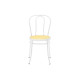 Καρέκλα "WIEN" από μέταλλο/σχοινί σε λευκό/μπεζ χρώμα 40x47x85