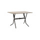 Τραπέζι πτυσσόμενο "CLACK" από μέταλλο σε σταχτύ-μαύρο gloss χρώμα 100x60x75