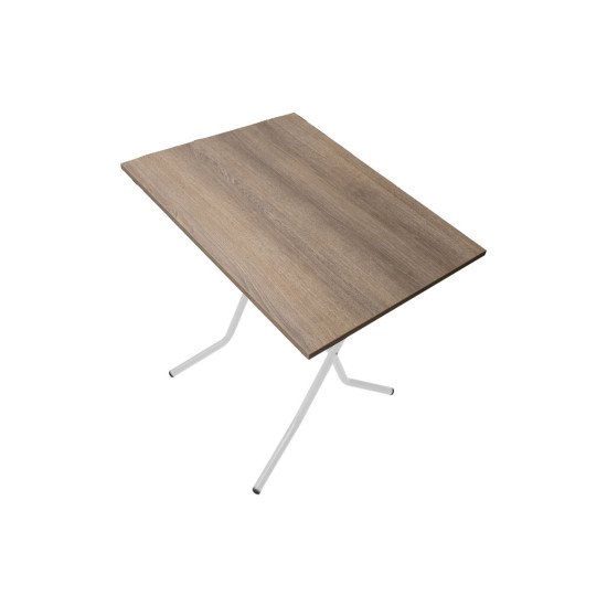Τραπέζι πτυσσόμενο "CLACK" από μέταλλο σε σταχτύ-λευκό χρώμα 70x50x75
