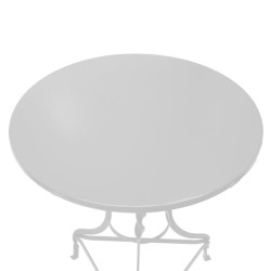 Τραπέζι "ΚΙΜΩΛΟΣ" από μέταλλο σε λευκό χρώμα Φ60x72