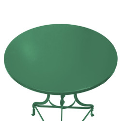 Τραπέζι "ΚΙΜΩΛΟΣ" από μέταλλο σε πράσινο χρώμα Φ60x72