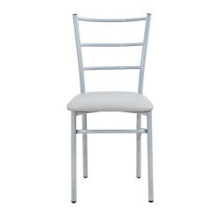 Καρέκλα από μέταλλο/PU σε χρώμα λευκό 40x36x86