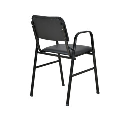 Πολυθρόνα επισκέπτη από μέταλλο/PU σε χρώμα μαύρο 43x38x83 Πολυθρόνα επισκέπτη από μέταλλο/PU σε χρώμα μαύρο 43x38x83