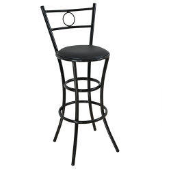 Σκαμπό μεταλλικό με πλάτη και πάτο δερματίνης σε χρώμα μαύρο 39x39x108 Σκαμπό μεταλλικό με πλάτη και πάτο δερματίνης σε χρώμα μαύρο 39x39x108