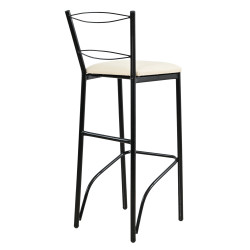 Σκαμπό μπαρ από μέταλλο/PU σε χρώμα μαύρο/λευκό 36x41x107 Σκαμπό μπαρ από μέταλλο/PU σε χρώμα μαύρο/λευκό 36x41x107