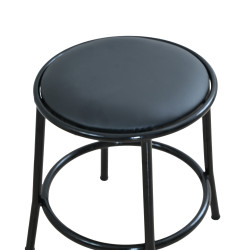 Σκαμπό από μέταλλο/PU σε χρώμα μαύρο Φ40x45 Σκαμπό από μέταλλο/PU σε χρώμα μαύρο Φ40x45