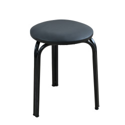 Σκαμπό από μέταλλο/PU σε χρώμα μαύρο Φ36x47 Σκαμπό από μέταλλο/PU σε χρώμα μαύρο Φ36x47