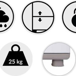 Ντουλάπα "ΗΛΕΚΤΡΑ" δίφυλλη πλαστική σε μπεζ-λευκό χρώμα 73x44x179