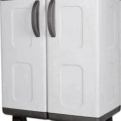 Ντουλάπα "ΗΒΗ" δίφυλλη πλαστική σε ανθρακί-γκρι χρώμα 73x44x96