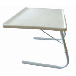 Τραπέζι πτυσσόμενο από μέταλλο σε λευκό χρώμα 52x40x32