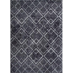 Χαλί "FAYNO" σε χρώμα σκούρο γκρι/λευκό 67x135