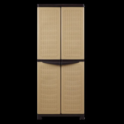 Ντουλάπα δίφυλλη πλαστική σε μπεζ/καφέ χρώμα 70x43x180 Ντουλάπα δίφυλλη πλαστική σε μπεζ/καφέ χρώμα 70x43x180