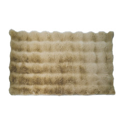 Χαλί "BUBBLE" με ανάγλυφο πέλος γούνας σε χρώμα μπεζ 200x250