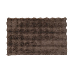 Χαλί "BUBBLE" με ανάγλυφο πέλος γούνας σε χρώμα καφέ 160x230