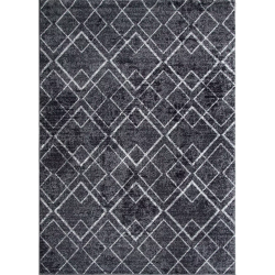 Χαλί "FAYNO" σε χρώμα σκούρο γκρι/λευκό 160x220