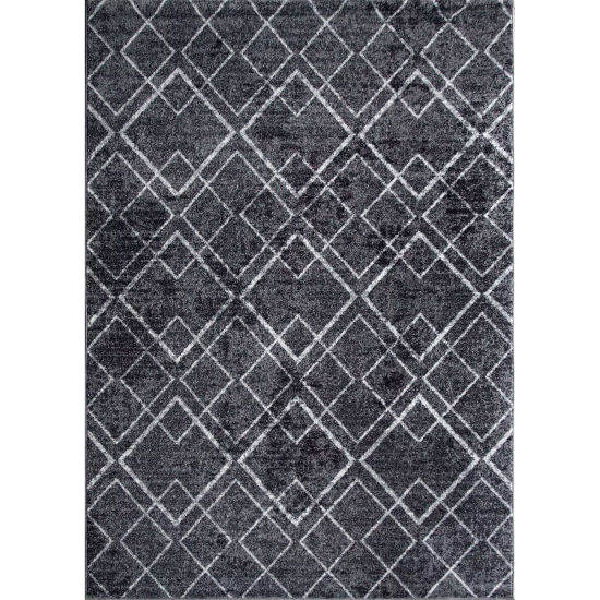 Χαλί "FAYNO" σε χρώμα σκούρο γκρι/λευκό 160x220