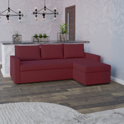 Γωνιακός Καναπές Concept Μπορντώ
