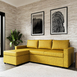 Γωνιακός Καναπές Concept Μουσταρδί