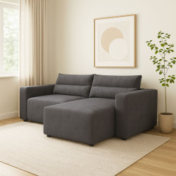 Γωνιακός Καναπές Silver Γκρι