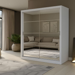 Ντουλάπα Reflex Λευκή με καθρέφτη