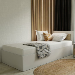 Κρεβάτι Viva 90 Λευκό-Σονόμα