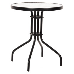 Τραπέζι Adam Μάυρο Φ60