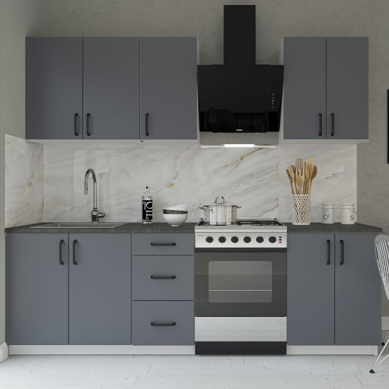 Κουζίνα Melisa Ανθρακί