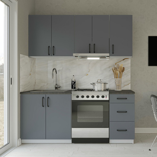 Κουζίνα Samos Ανθρακί