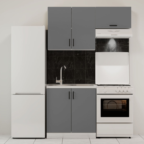 Κουζίνα Modest Σετ 140 Ανθρακί Κουζίνα Modest Σετ 140 Ανθρακί