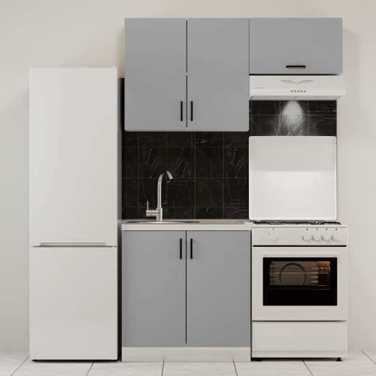 Κουζίνα Modest Σετ 140 Γκρι Κουζίνα Modest Σετ 140 Γκρι