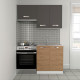 Κουζίνα Charlotte 140 Χρυσό-Γραφίτης