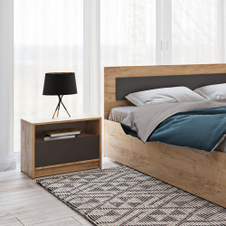 Κομοδίνο Viva Χρυσό Δρυς-Γραφίτης