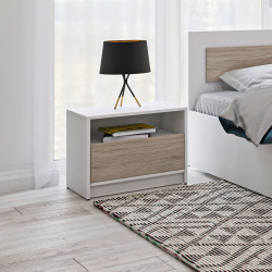 Κομοδίνο Viva Λευκό-Σονόμα