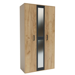 Ντουλάπα Viva 2D Χρυσό Δρυς-Γραφίτης