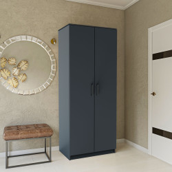 Ντουλάπα Δίφυλλη Simple Γραφίτης