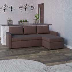 Γωνιακός Καναπές Concept Καφέ