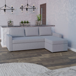 Γωνιακός Καναπές Concept Ανοιχτό Γκρι