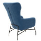 Armchair Rimbo  fabric in blue color 66x81x102cm **