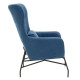 Armchair Rimbo  fabric in blue color 66x81x102cm **