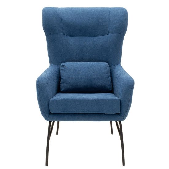 Armchair Rimbo  fabric in blue color 66x81x102cm **