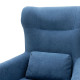 Armchair Rimbo  fabric in blue color 66x81x102cm **