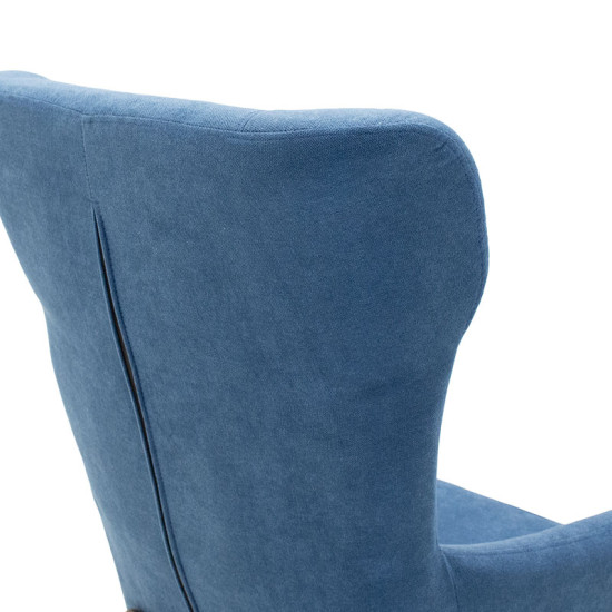 Armchair Rimbo  fabric in blue color 66x81x102cm **