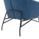 Armchair Rimbo  fabric in blue color 66x81x102cm **
