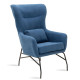 Armchair Rimbo  fabric in blue color 66x81x102cm **