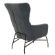 Armchair Rimbo  fabric in grey color 66x81x102cm **